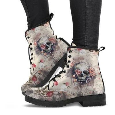 Damen Schnürstiefeletten mit kreativem Totenkopf-Design und robustem Profilsohle Heidi Mode - Image 3