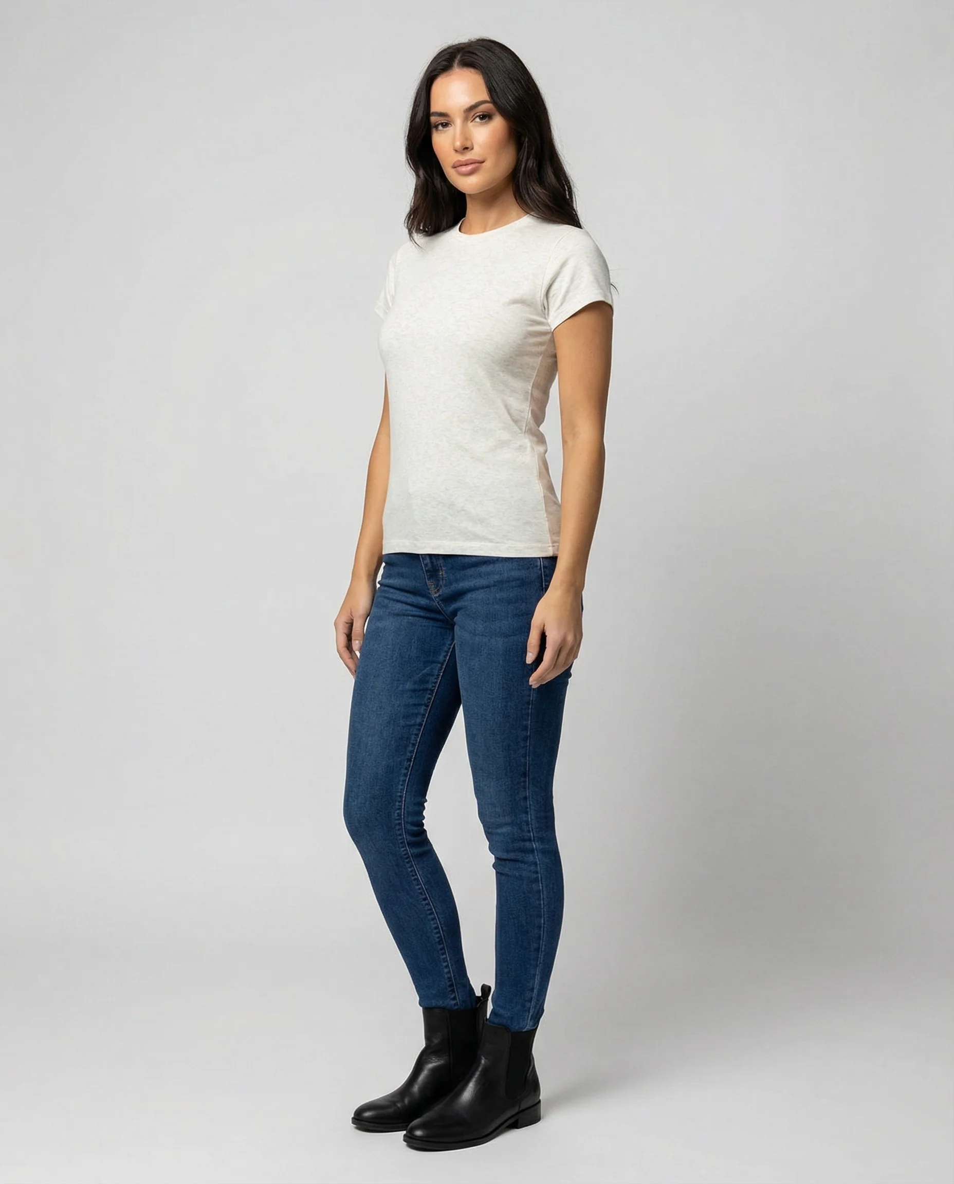 Damen Slim-Fit Sport T-Shirt American Style Kurzarm Baumwolle - Image 3