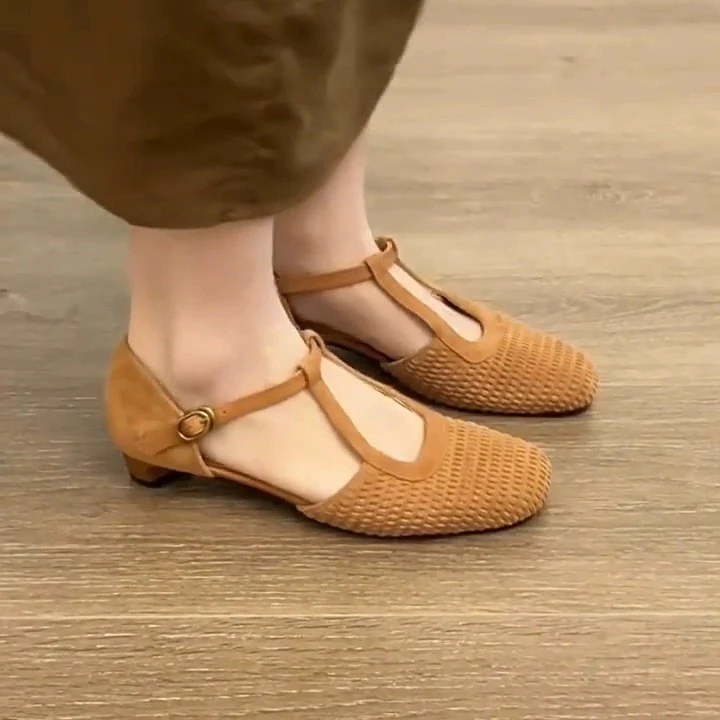 Damen Sling-Ballerinas mit raffinierten Riemen und hochwertiger Veloursoberfläche Heidi Mode - Image 2