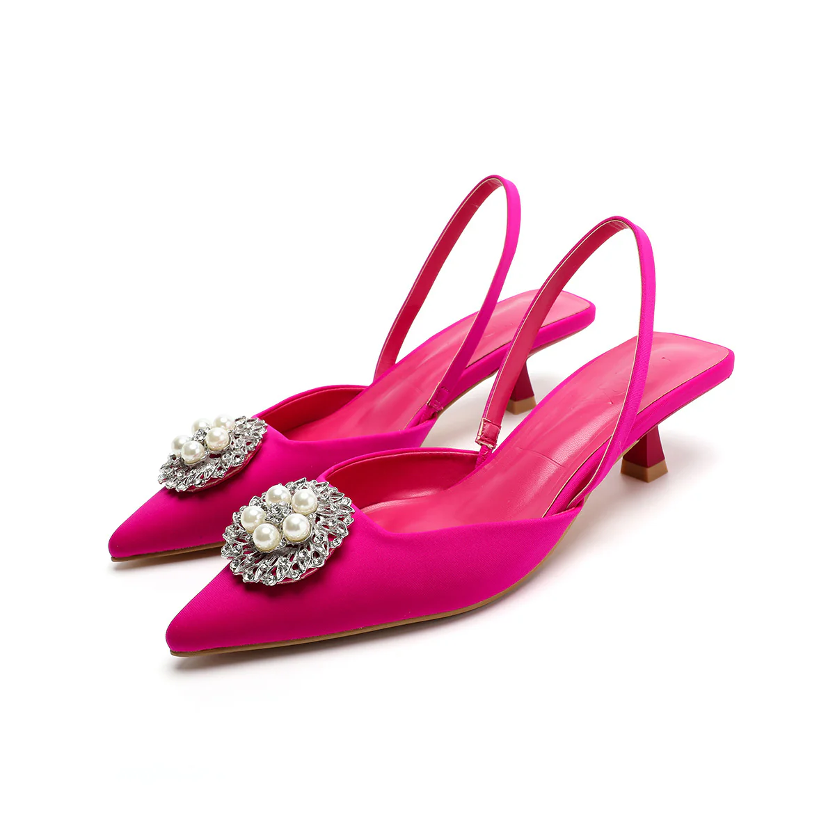 Damen Sling-Pumps mit elegantem Perlenschmuck und bequemer Laufsohle Heidi Mode - Image 6