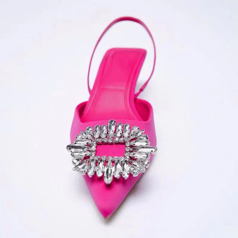 Damen Slingback-Pantoletten mit Funkelndem Schmuckdetail und Elegantem Design Heidi-Mode - Image 4