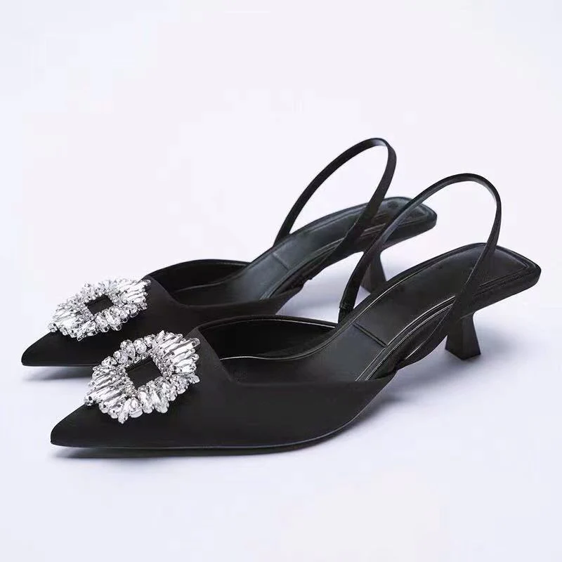 Damen Slingback-Pantoletten mit Funkelndem Schmuckdetail und Elegantem Design Heidi-Mode - Image 6
