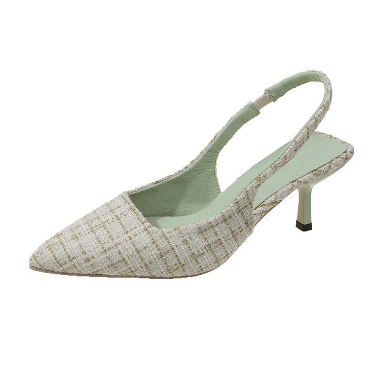 Damen Slingback-Pumps mit Elegantem Stoffmix und Modischem Absatz Heidi-Mode - Image 5