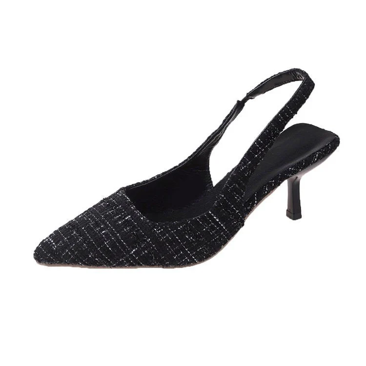 Damen Slingback-Pumps mit Elegantem Stoffmix und Modischem Absatz Heidi-Mode - Image 7