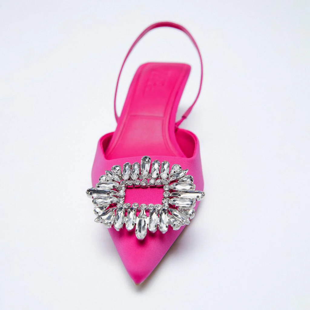 Damen Slingback-Pumps mit funkelndem Schmuck-Detail Heidi Mode - Image 3