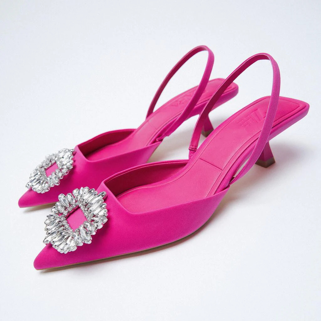Damen Slingback-Pumps mit funkelndem Schmuck-Detail Heidi Mode - Image 7