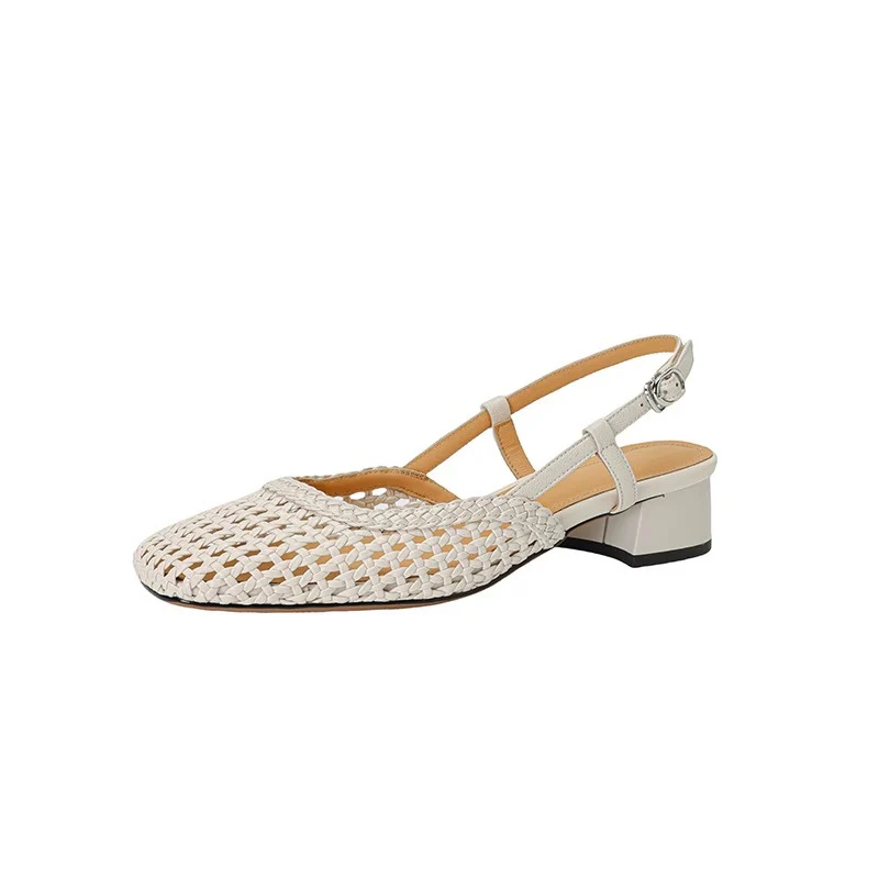Damen Slingback Sandalen mit elegantem Geflecht und bequemer Sohle Heidi Mode - Image 5