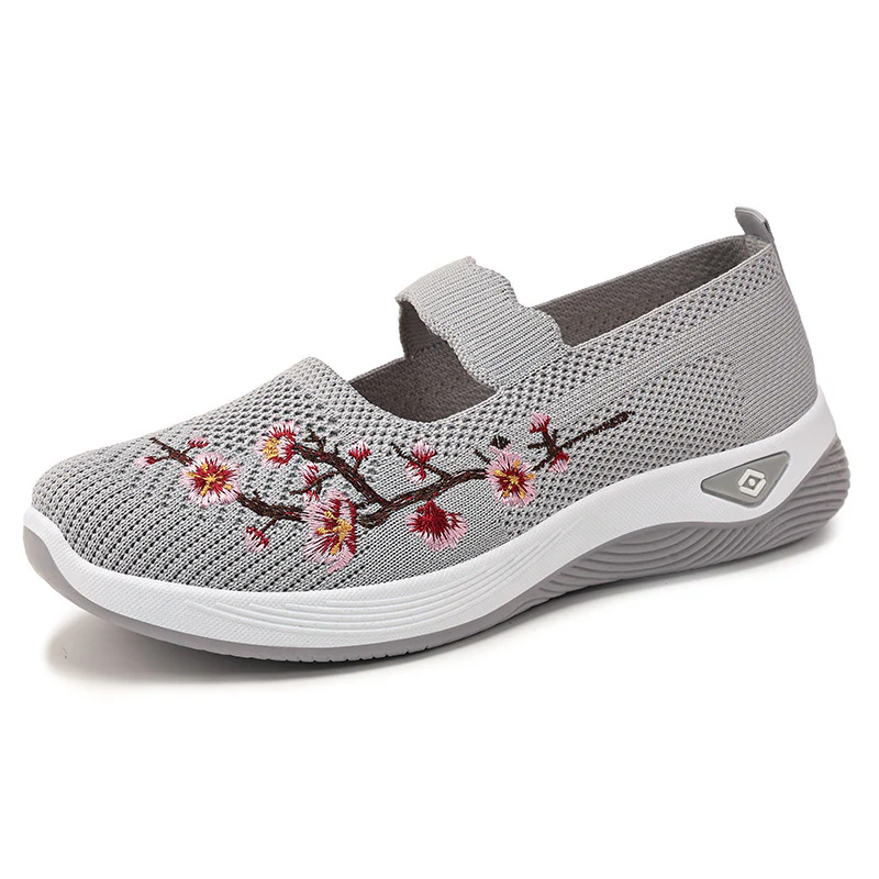 Damen Slip-On Ballerinas mit floralem Strickdesign Heidi Mode - Image 6