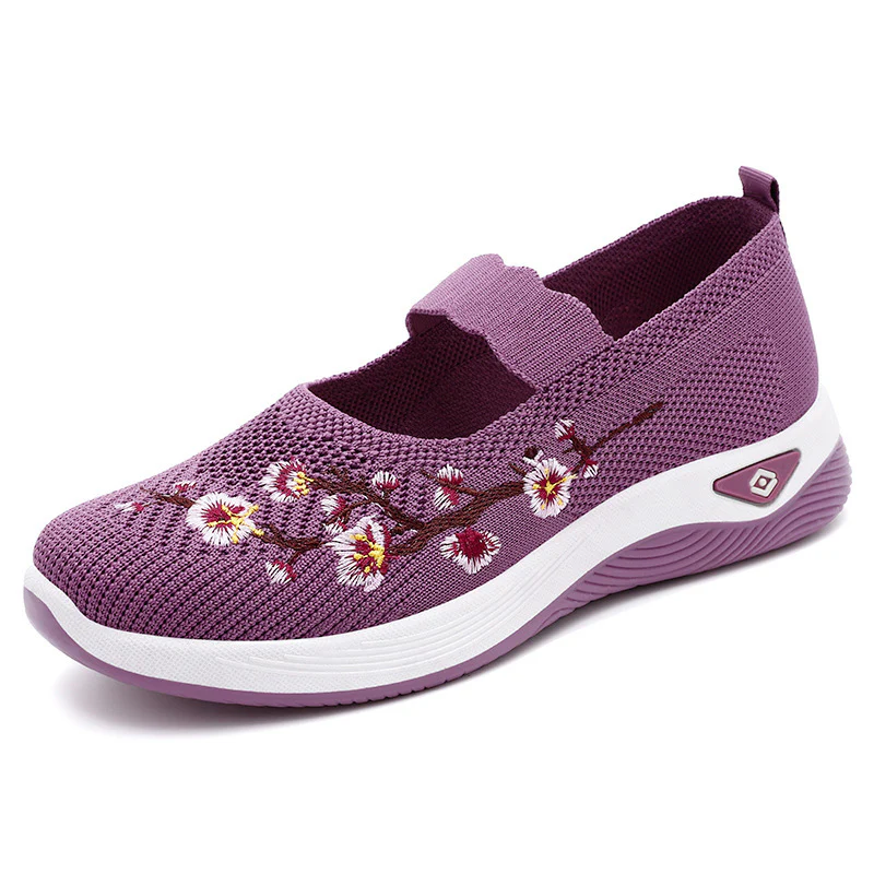 Damen Slip-On Ballerinas mit floralem Strickdesign Heidi Mode - Image 7
