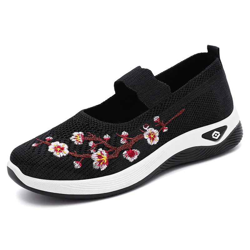Damen Slip-On Ballerinas mit floralem Strickdesign Heidi Mode - Image 9