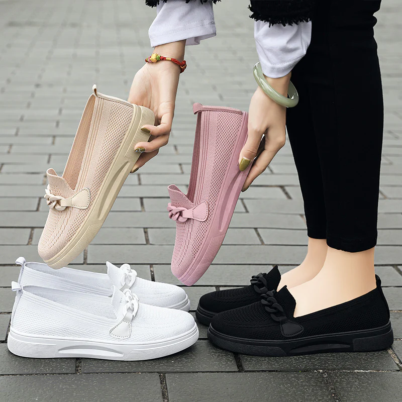 Damen Slip-On Freizeit-Schuhe mit modischem Ketten-Design Heidi Mode - Image 3