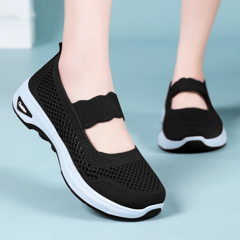 Damen Slip-On Freizeitschuhe mit atmungsaktivem Obermaterial und flexiblem Fußbett Heidi Mode - Image 2