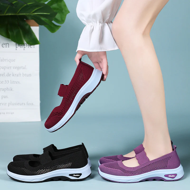 Damen Slip-On Freizeitschuhe mit atmungsaktivem Obermaterial und flexiblem Fußbett Heidi Mode - Image 3