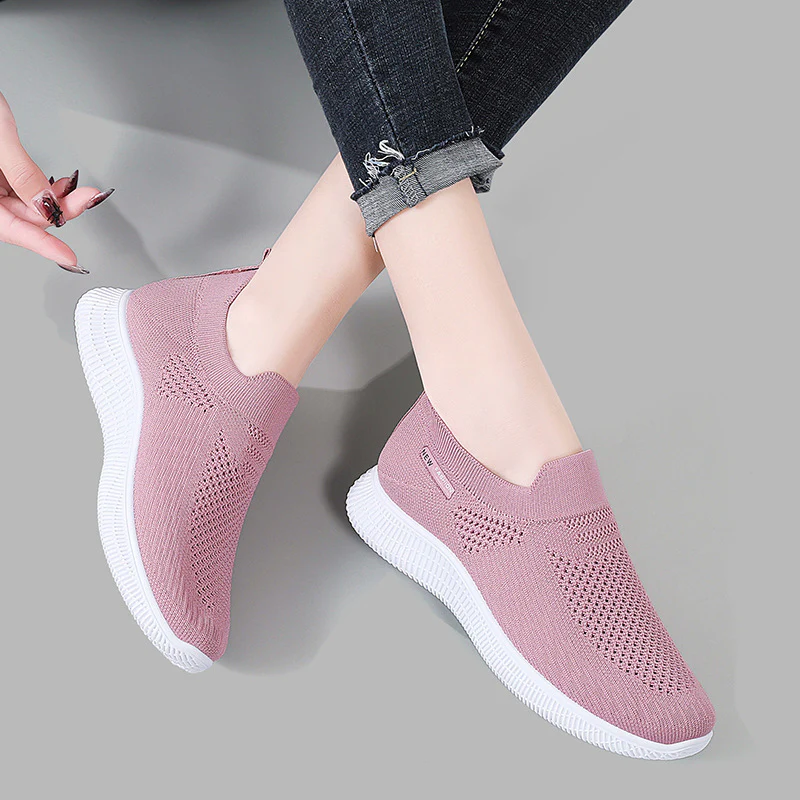 Damen Slip-On Freizeitschuhe mit atmungsaktivem Obermaterial und rutschfester Sohle Heidi Mode - Image 2