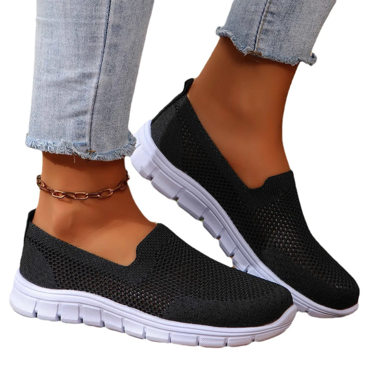 Damen Slip-On Freizeitschuhe mit atmungsaktiver Netzstruktur Heidi Mode - Image 5