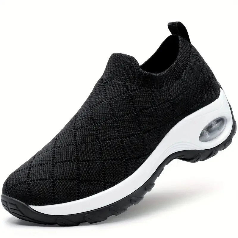 Damen Slip-On Freizeitschuhe mit atmungsaktiver Strickoberfläche und dämpfendem Fußbett Heidi Mode - Image 2