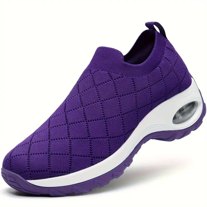 Damen Slip-On Freizeitschuhe mit atmungsaktiver Strickoberfläche und dämpfendem Fußbett Heidi Mode - Image 5