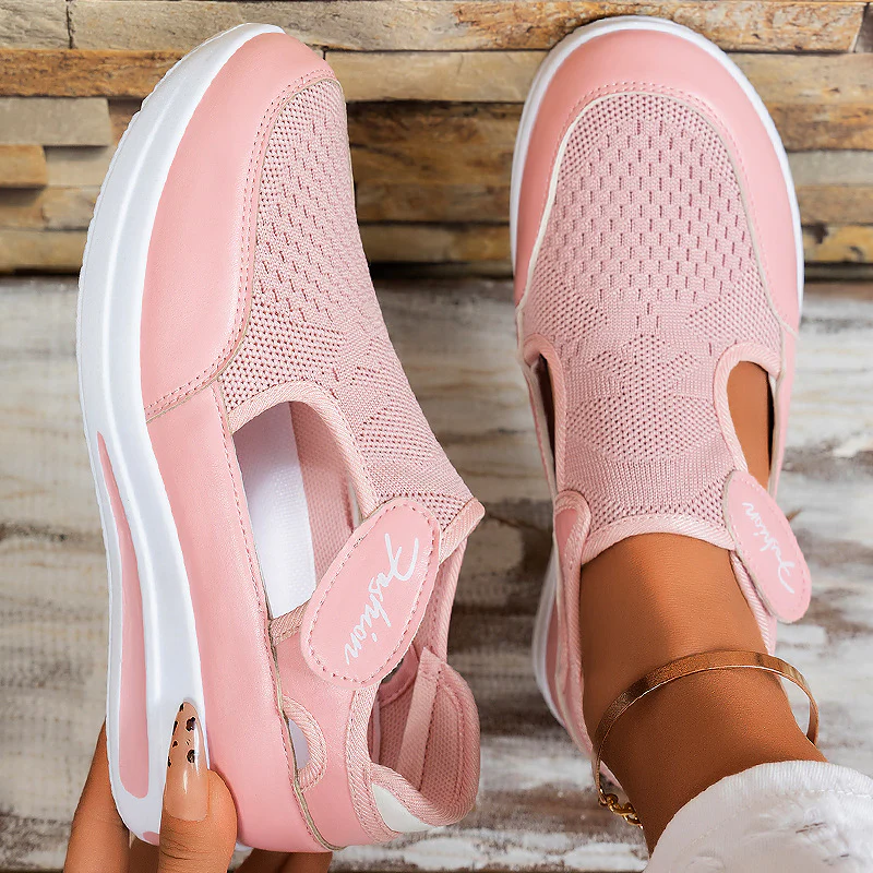 Damen Slip-On Freizeitschuhe mit elastischem Obermaterial und atmungsaktiver Sohle Heidi Mode - Image 2