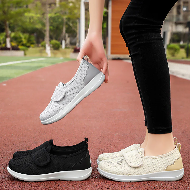 Damen Slip-On Gesundheitsschuhe mit flexiblem Klettverschluss Heidi Mode - Image 4