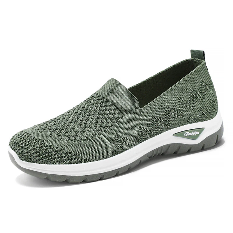 Damen Slip-On Laufschuhe mit luftdurchlässigem Strickdesign und dämpfender Sohle Heidi Mode - Image 5