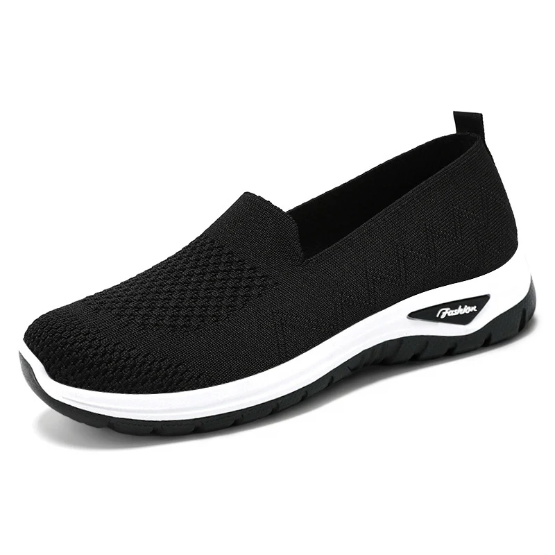 Damen Slip-On Laufschuhe mit luftdurchlässigem Strickdesign und dämpfender Sohle Heidi Mode - Image 7