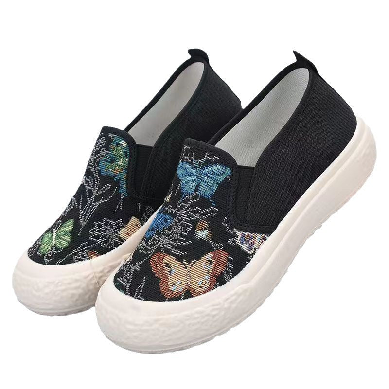 Damen Slip-On Schuhe mit buntem Schmetterlingsmotiv Heidi Mode - Image 5