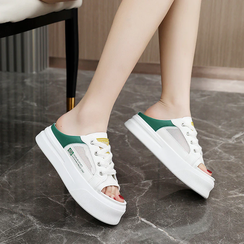 Damen Slip-On Sneaker mit atmungsaktiver Mesh-Oberfläche und sportlichem Design Heidi Mode - Image 4