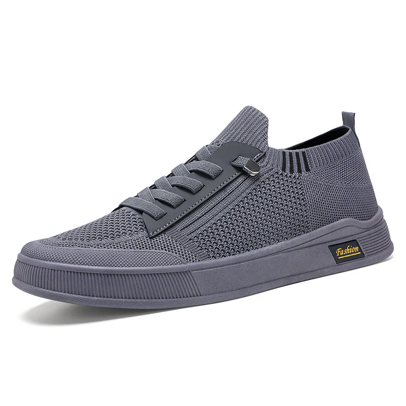 Damen Slip-On Sneaker mit elastischem Strickoberteil und praktischer Reißverschlussseite Heidi Mode - Image 4