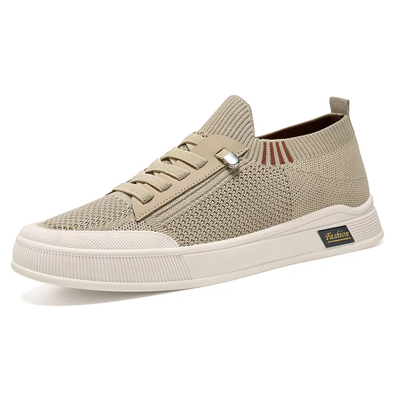 Damen Slip-On Sneaker mit elastischem Strickoberteil und praktischer Reißverschlussseite Heidi Mode - Image 6