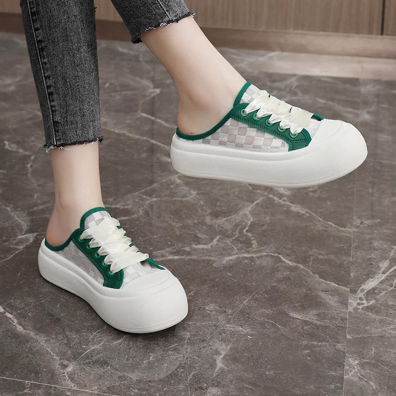 Damen Slip-On Sneakers im modernen Design mit transparentem Obermaterial und bequemer Sohle Heidi Mode - Image 3