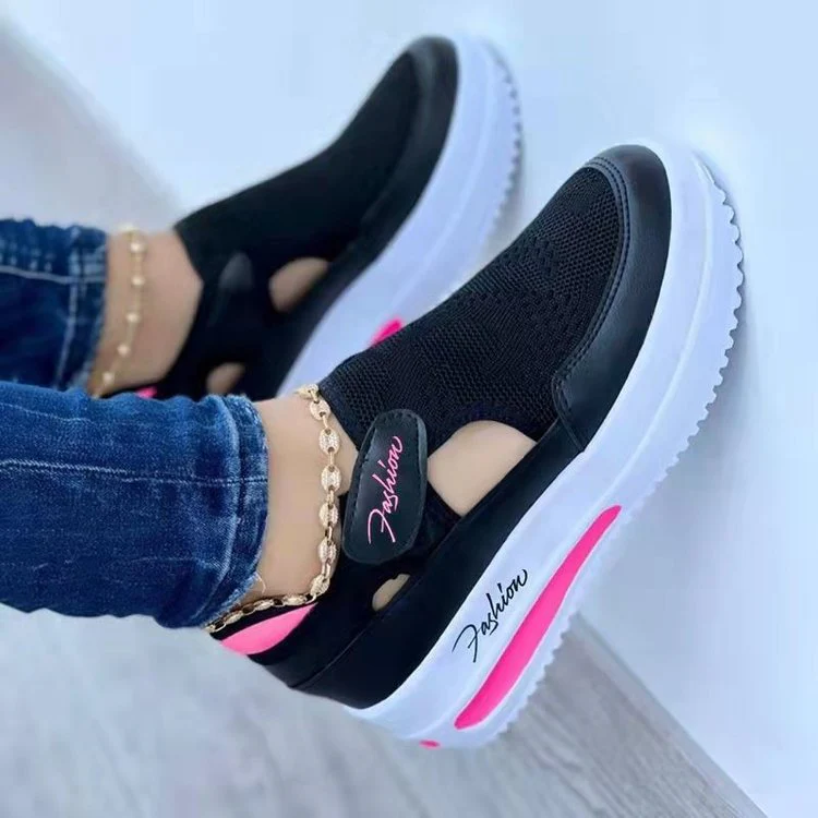Damen Slip-On Sneakers mit atmungsaktivem Mesh-Obermaterial und rutschfester Sohle Heidi Mode
