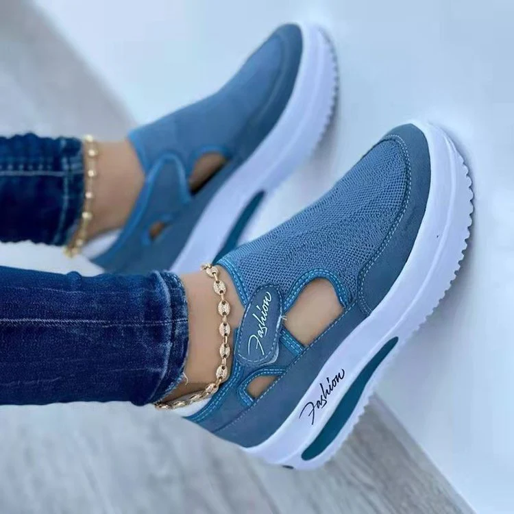 Damen Slip-On Sneakers mit atmungsaktivem Mesh-Obermaterial und rutschfester Sohle Heidi Mode - Image 4