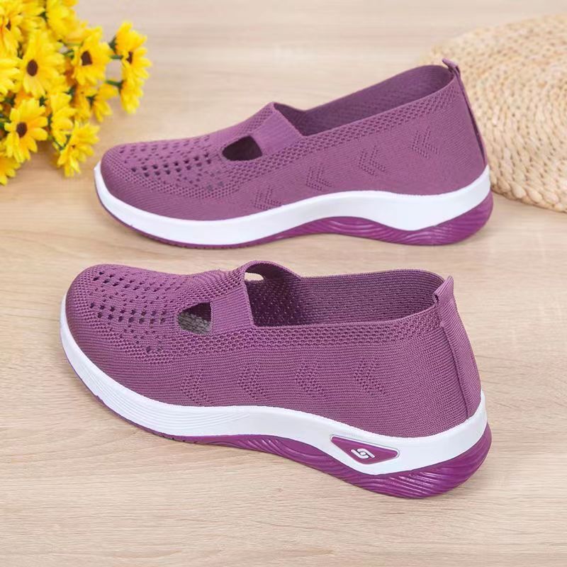 Damen Slip-On Sneakers mit atmungsaktivem Strick-Obermaterial und flexibler Sohle Heidi Mode - Image 3