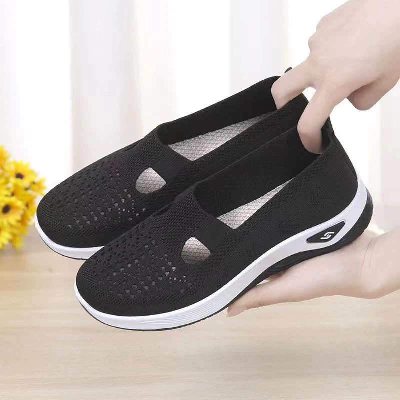 Damen Slip-On Sneakers mit atmungsaktivem Strick-Obermaterial und flexibler Sohle Heidi Mode - Image 8