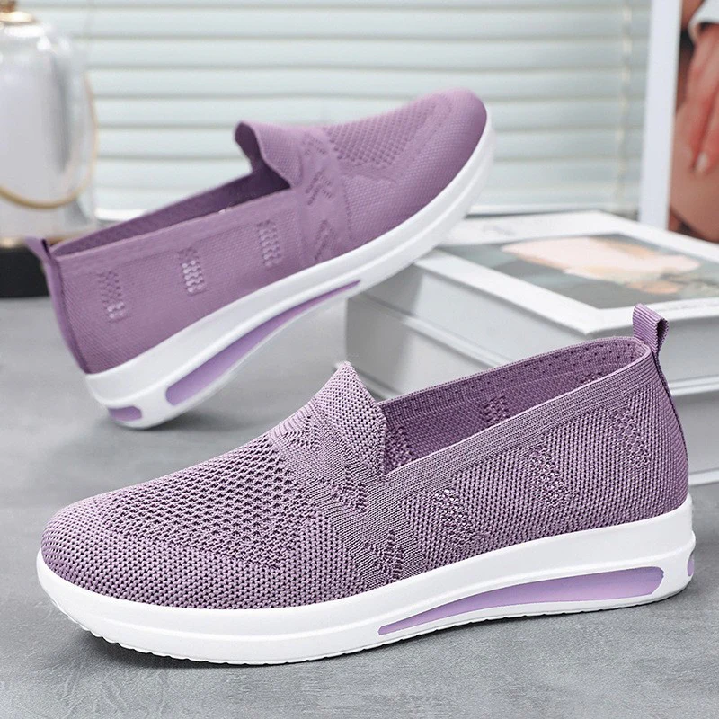 Damen Slip-On Sneakers mit atmungsaktivem Strickdesign und dämpfender Sohle Heidi Mode - Image 2
