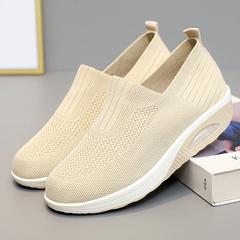 Damen Slip-On Sneakers mit atmungsaktivem Strickobermaterial von Heidi Mode - Image 9