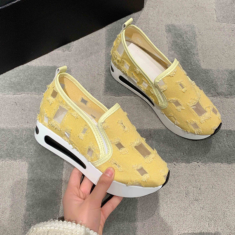 Damen Slip-On Sneakers mit atmungsaktiver Mesh-Oberfläche und elastischem Innenfutter Heidi Mode - Image 6