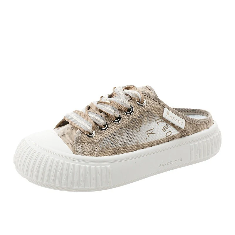 Damen Slip-On Sneakers mit atmungsaktiver Mesh-Oberfläche und elastischen Schnürsenkeln Heidi Mode - Image 5