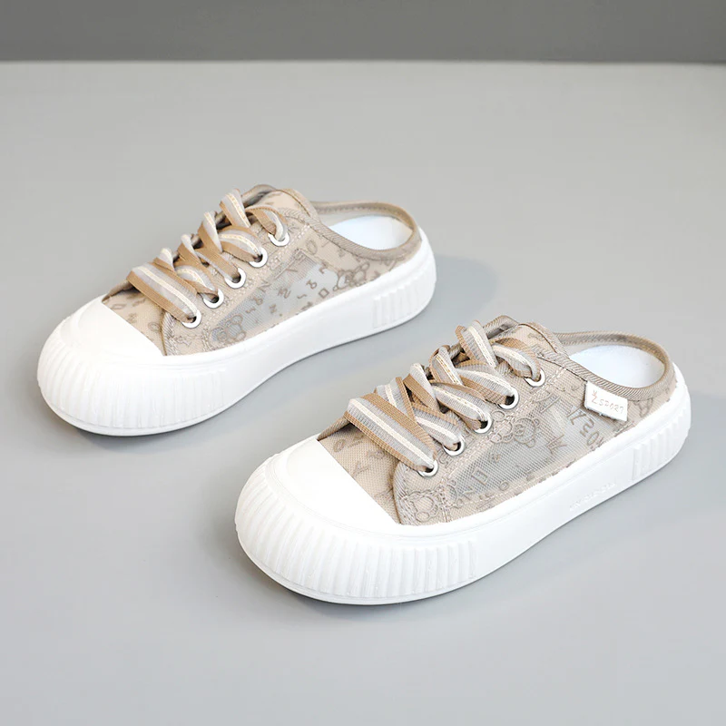 Damen Slip-On Sneakers mit atmungsaktiver Mesh-Oberfläche und elastischen Schnürsenkeln Heidi Mode - Image 6