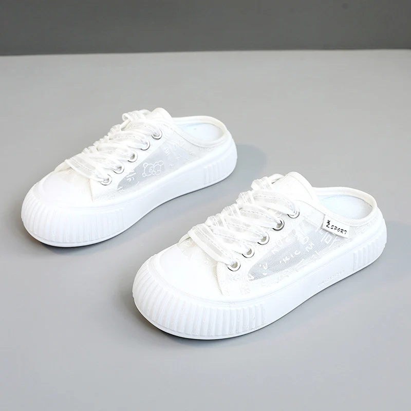 Damen Slip-On Sneakers mit atmungsaktiver Mesh-Oberfläche und elastischen Schnürsenkeln Heidi Mode - Image 8