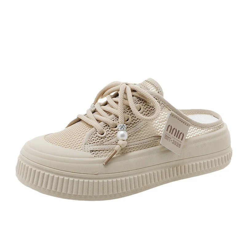 Damen Slip-On Sneakers mit atmungsaktiver Mesh-Oberfläche und modischen Akzenten Heidi Mode - Image 5