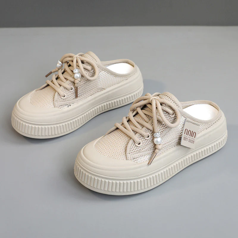 Damen Slip-On Sneakers mit atmungsaktiver Mesh-Oberfläche und modischen Akzenten Heidi Mode - Image 6