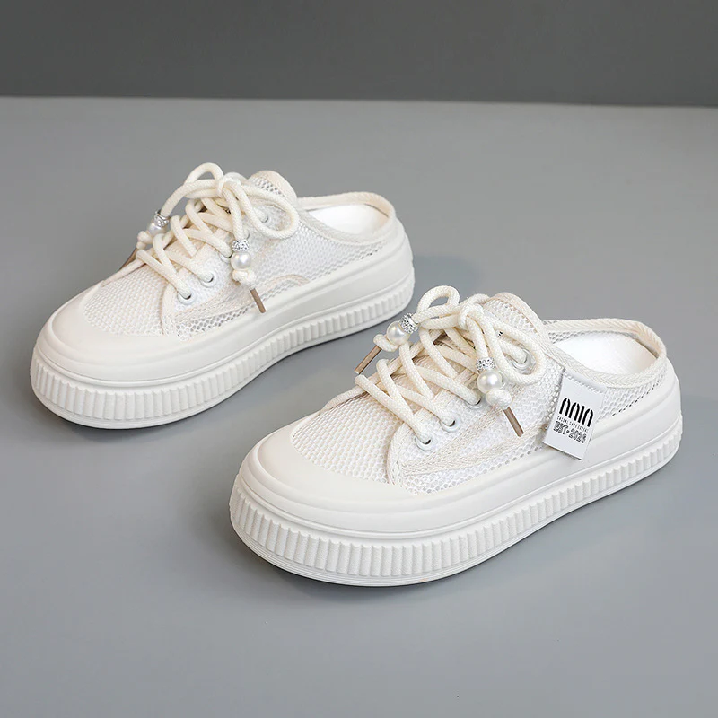 Damen Slip-On Sneakers mit atmungsaktiver Mesh-Oberfläche und modischen Akzenten Heidi Mode - Image 7