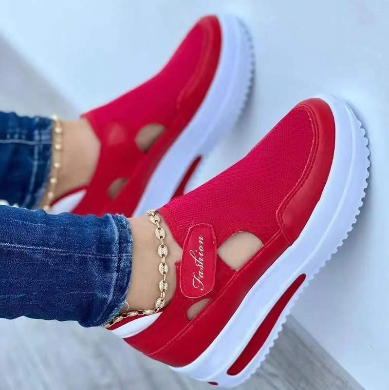 Damen Slip-On Sneakers mit atmungsaktiver Mesh-Oberfläche und rutschfester Sohle Heidi Mode - Image 2