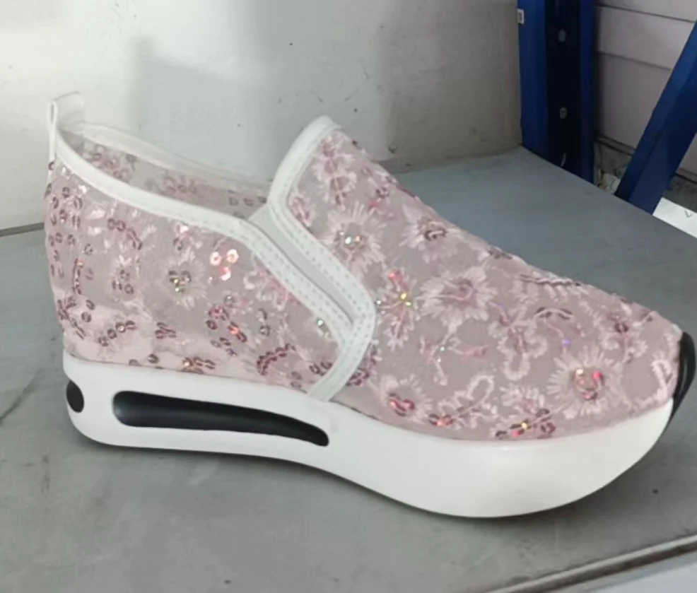 Damen Slip-On Sneakers mit elegantem Spitzenmuster und dämpfendem Fußbett Heidi Mode - Image 6