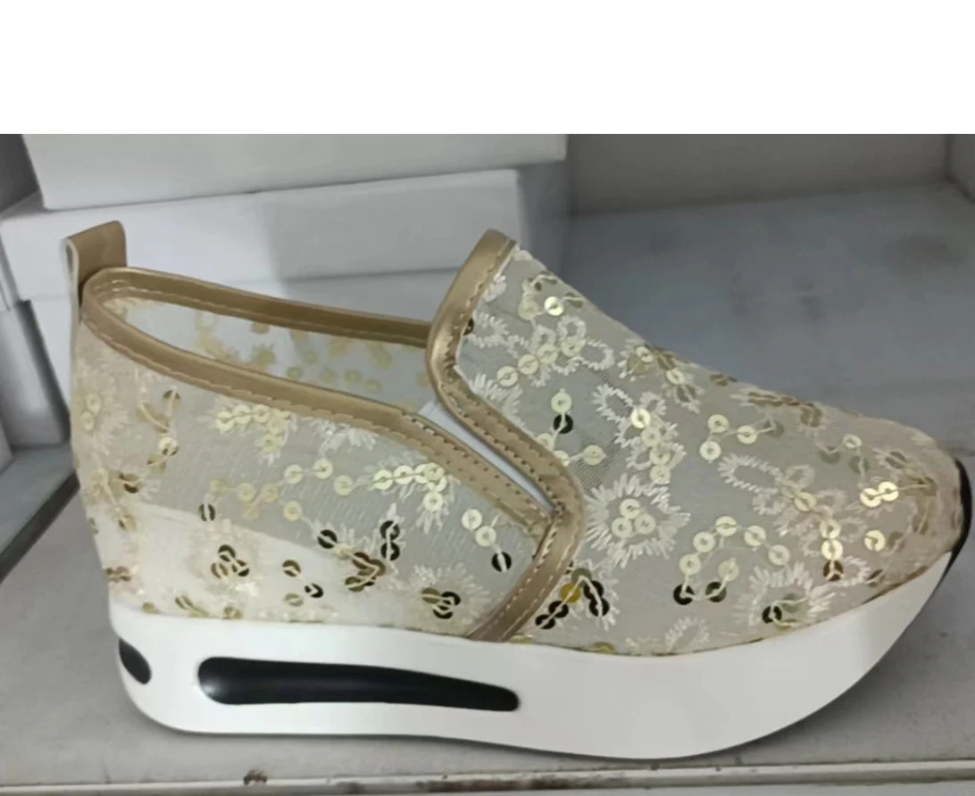 Damen Slip-On Sneakers mit elegantem Spitzenmuster und dämpfendem Fußbett Heidi Mode - Image 8