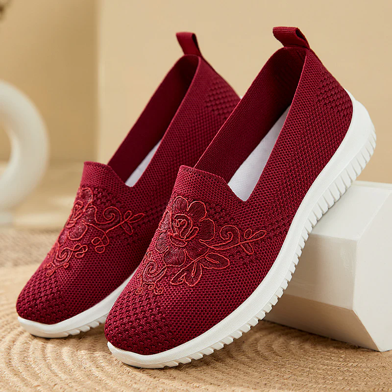 Damen Slip-On Sneakers mit floralen Details Heidi Mode - Image 2