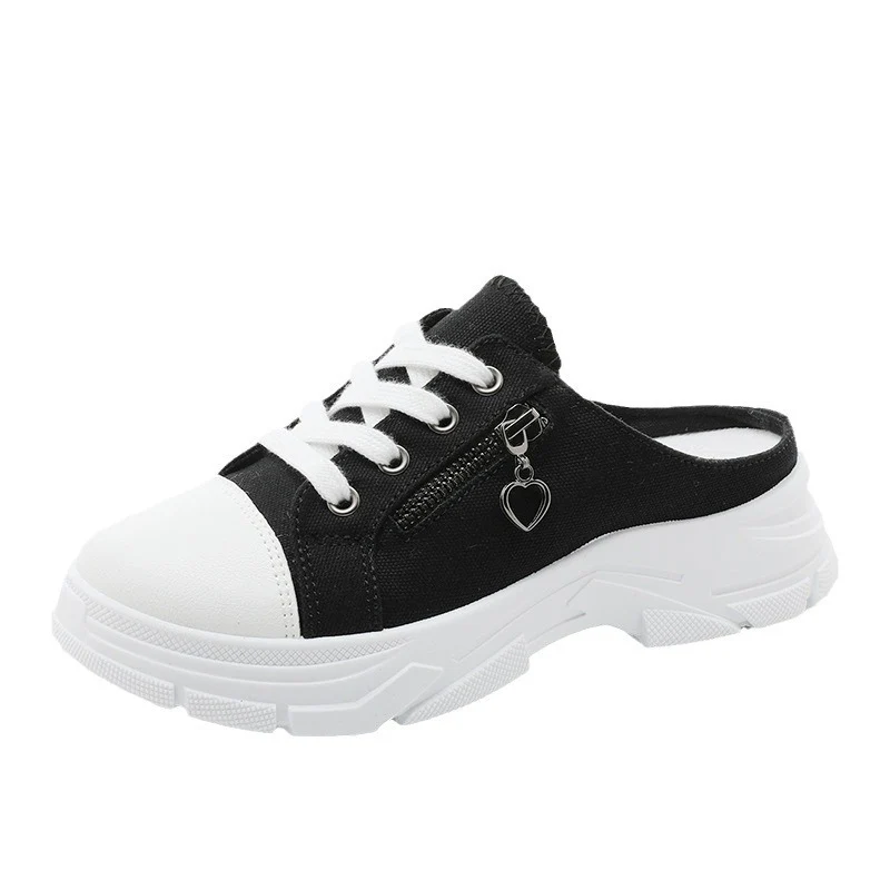 Damen Slip-On Sneakers mit modischem Reißverschluss und bequemem Fußbett Heidi Mode - Image 5