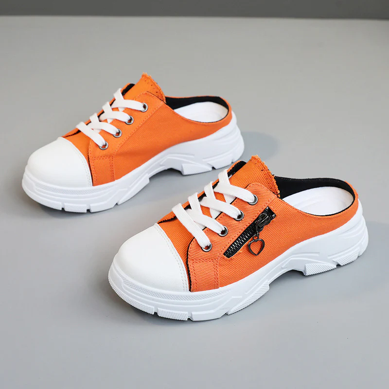 Damen Slip-On Sneakers mit modischem Reißverschluss und bequemem Fußbett Heidi Mode - Image 7