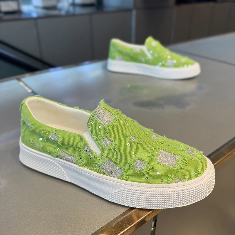 Damen Slip-On Sneakers mit trendigem Glitzerdesign und flexiblem Komfort Heidi Mode - Image 4